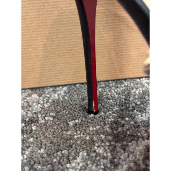 CHRISTHIAN LOUBOUTIN Choca lux 120mm leather sandals Black color - Picture 13 of 15
